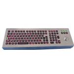 106 USB industrial brushed steel Keyboard with laser trackball backlight included for sale