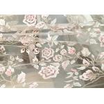 Exquisite Multi Colored Lace Fabric with Blush Pink And Metallic Yarn Embroidered for sale