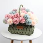 PVC Artificial Chrysanthemum Ball Fake Flower Bouquet in Vibrant Multiple Colors for sale