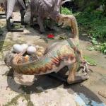 Theme Park Equipment Realistic Animatronic Dinosaur Model Oviraptor Statue for sale