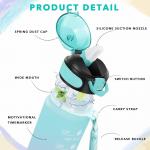 32oz Gym Plastic Motivational Water Jug Tritan Sports Water Bottle