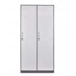 Steel Office Furniture Two Tier Lockers With 2 Doors Unique Uniform Locker for sale