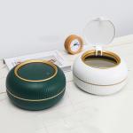 Wholesale Round Desktop Mini Trash Can Household Small Storage Bucket with Lid Light Luxury Plastic Car Hygiene Bucket for sale