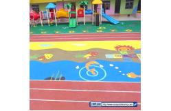 China 0.8Mpa Rubber Safety Tiles Synthetic All Weather Running Track Surface supplier