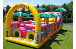 China Commercial Grade Inflatable Obstacle Race Course Bounce House With Repair Kit supplier