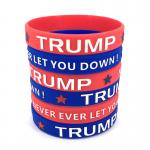 Advertising Event Wristband Custom Trump Silicone Bracelets with Heat Transfer Printing for sale