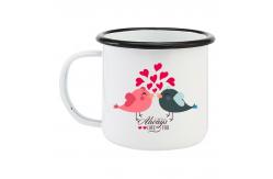 China White Coated Enamel Sublimation Mugs Blanks Camping Mugs Enamel Coffee Mug supplier