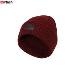Orange Reflective Knit Beanie Running Fisherman Warm Ribbed Slouchy Merino Wool Women for sale