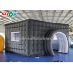 Inflatable Party Tent Black Inflatable Photo Booth With 17 Color Changing Lights / Window for sale