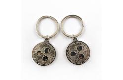 China Antique Silver Promotional Custom Coin Key Ring with Custom Keychains from Top Suppliers supplier