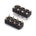 5.08mm Pitch Pogo Pin Connector Dip Type Female 8 Pin 4.0mm Three Row Spring Loaded for sale