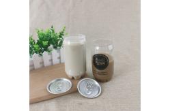 China Clear PET Easy Open Lids 65mm 350ml Plastic Coffee Cans supplier