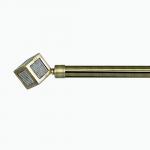 Metal Electroplate Pipe Curtain Rods 22MM Diameter With Stereoscopic Finials for sale