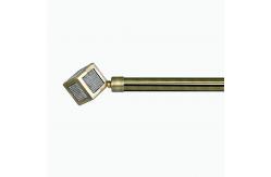 China Metal Electroplate Pipe Curtain Rods 22MM Diameter With Stereoscopic Finials supplier