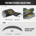 Flexible 25V 100W CIGS Thin Film Solar Panel With IP68 Rated Junction Box