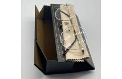 China Mutispandex Square Metal Eyeglass Case Hard Folding With Embossed Printing supplier