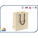 Recyclable Cotton Handle Kraft Paper Bags For Perfume Packaging Soft Touch Thickness for sale