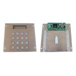 16 keys blue backlight stainless steel keypad with LCD screen for panel mounting for sale