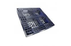 China Hygienic Black PE Rackable Plastic Pallets 1100 x 1100 Closed Loop System supplier