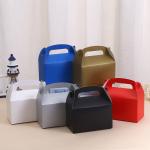 Multicolor Ox Horn Candy Box Holiday Party Candy Packaging Paper Box Plain Color Portable Packaging Box for sale