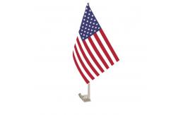 China Promotional Angola 12 X 18 Personalized Polyester Car Window Flag With Plastic Rod supplier
