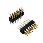 2.54mm H2.5 2x7Pin Pogo Pin Connector Brass Spring Loaded Electronic Straight Dip PCB for sale