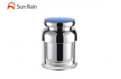 China Silver Transparent Plastic Cosmetic Jars , Small Plastic Jars With Lids 30ml 50ml SR2372 supplier