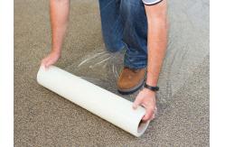 China 3mil 24″ X 100′ (Shelf Display) Transparent Clear Fabric Carpet Protector Mat supplier