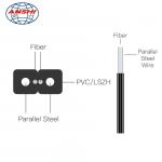 Outdoor Fiber Drop Cable 1 2 4 Core G652D G657A G657A2 Single Mode ISO9001 for sale