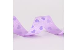 China Fancy 1 Inch Grosgrain Ribbon , Pink / Light Purple Custom Printed Ribbon supplier