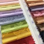 150cm Width 180gsm Polyester Jacquard Satin Fabric Textured Floral Printed