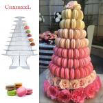 Classic Plastic 10 Tier Macaron Tower Pyramid Macaron Stand Case