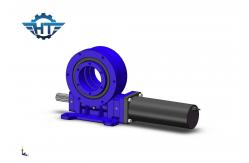 China Envelope 24vdc Motor Horizontal Slewing Drive For Solar Tracking System supplier