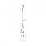 Steel Wire Rope Sling With Loop And Lanyard Hooks 1.2*600mm YW86374 for sale