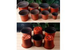 China New Design 3 Inch Plastic Nursery Pots Soft Brown Colour Plastic Flower Pot supplier