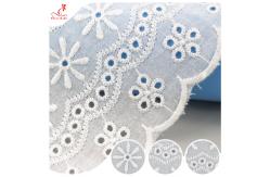 China Durable Embroidered Ribbon Trim For Wedding Curtain / White Tulle Trim supplier