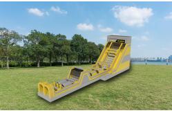China Yellow Large Toxic Rush Inflatable Obstacle Course With Challenge supplier