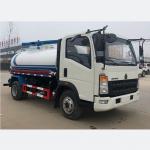 120hp Vacuum Sewage Suction Truck Sinotruk HOWO 4m3 90km/H for sale