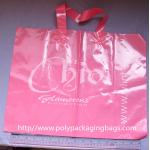 OEM Pink LDPE Soft Loop Handle Bag Promotional Shopping Bags for sale