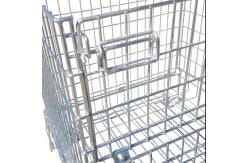 China Galvanized Collapsible Wire Container / Wire Mesh Palle Cage For Warehouse supplier