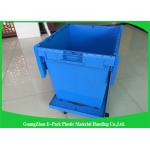 Stackable Plastic Attached Lid Containers Logistic Space Saving Easy Transport for sale
