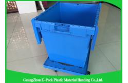 China Stackable Plastic Attached Lid Containers Logistic Space Saving Easy Transport supplier