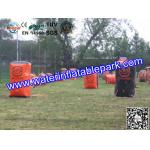 Red Sport  Inflatable Paintball Bunker  , Customized  Inflatable Paintball Field for sale
