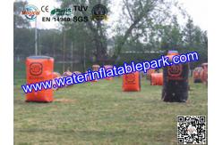 China Red Sport  Inflatable Paintball Bunker  , Customized  Inflatable Paintball Field supplier