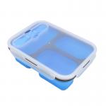 Rectangle 3 Compartment Collapsible Bento Box For Adults for sale