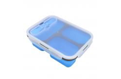 China Rectangle 3 Compartment Collapsible Bento Box For Adults supplier