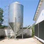 Commercial Broiler Farm Equipment With Hopper , Labor Saving Feed Storage Silo for sale