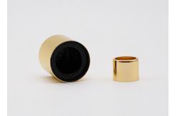 China Gold Add Weight Aluminum Perfume Bottle Caps With Inner Plastic Black Cap supplier