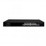 16 Port Gigabit Managed PoE Switch Commercial 1U Rack 300W With 2 SFP/RJ45 Uplink for sale
