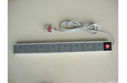 China UK European Power Strip Power Distribution Units 8 Outlet with Aluminum Shell supplier